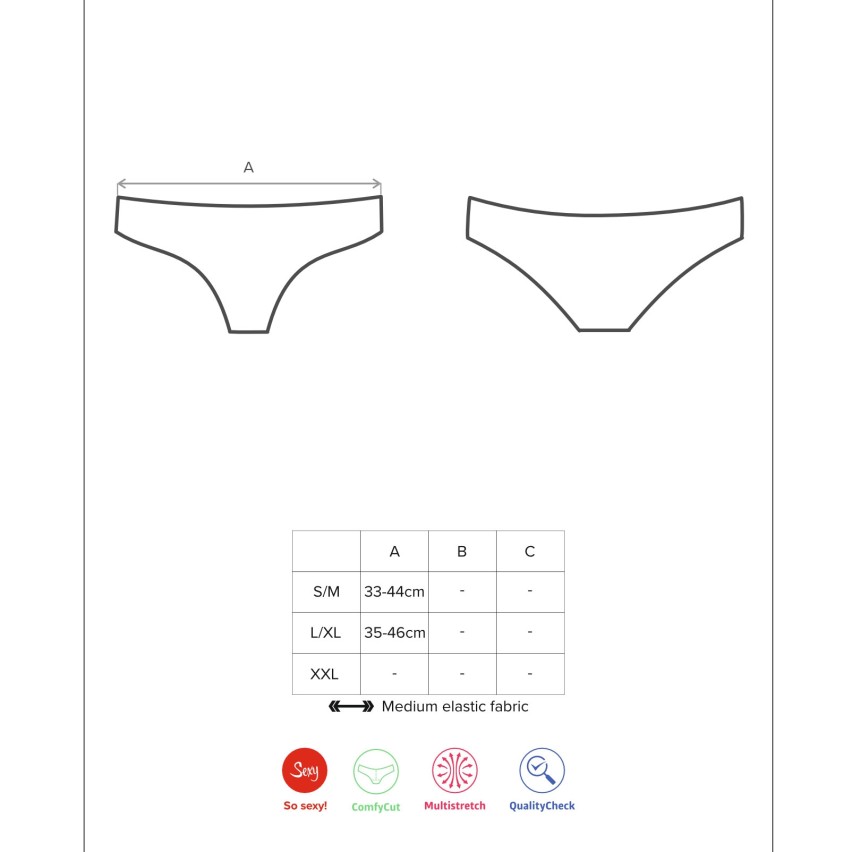 Sexy slip panty Obsessive tulia panties nero fuxia