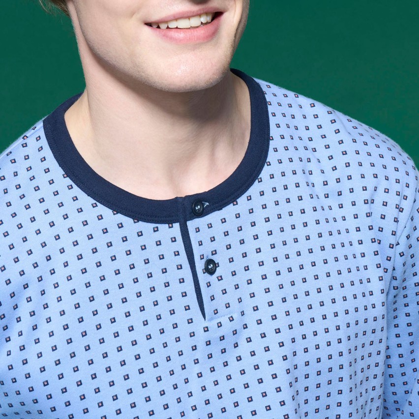 Pigiama uomo 100% caldo cotone Ragno U839N1