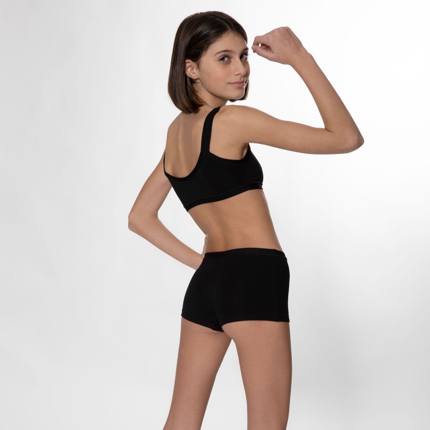 Slip boxerino da bambina cotone elasticizzato Alvada 2 Pz