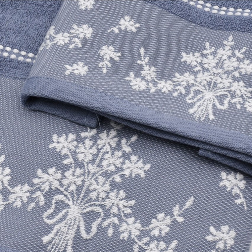 Vingi set asciugamani viso e ospite Bouquet blu