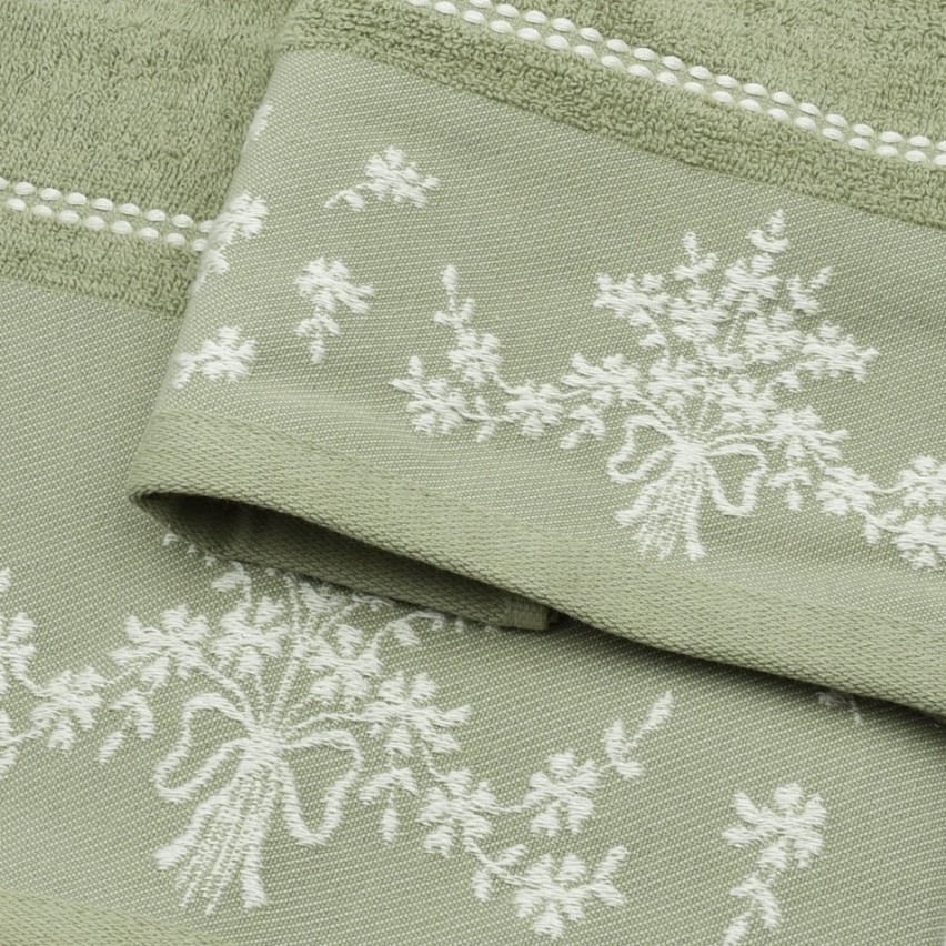 Vingi set asciugamani viso e ospite Bouquet oliva