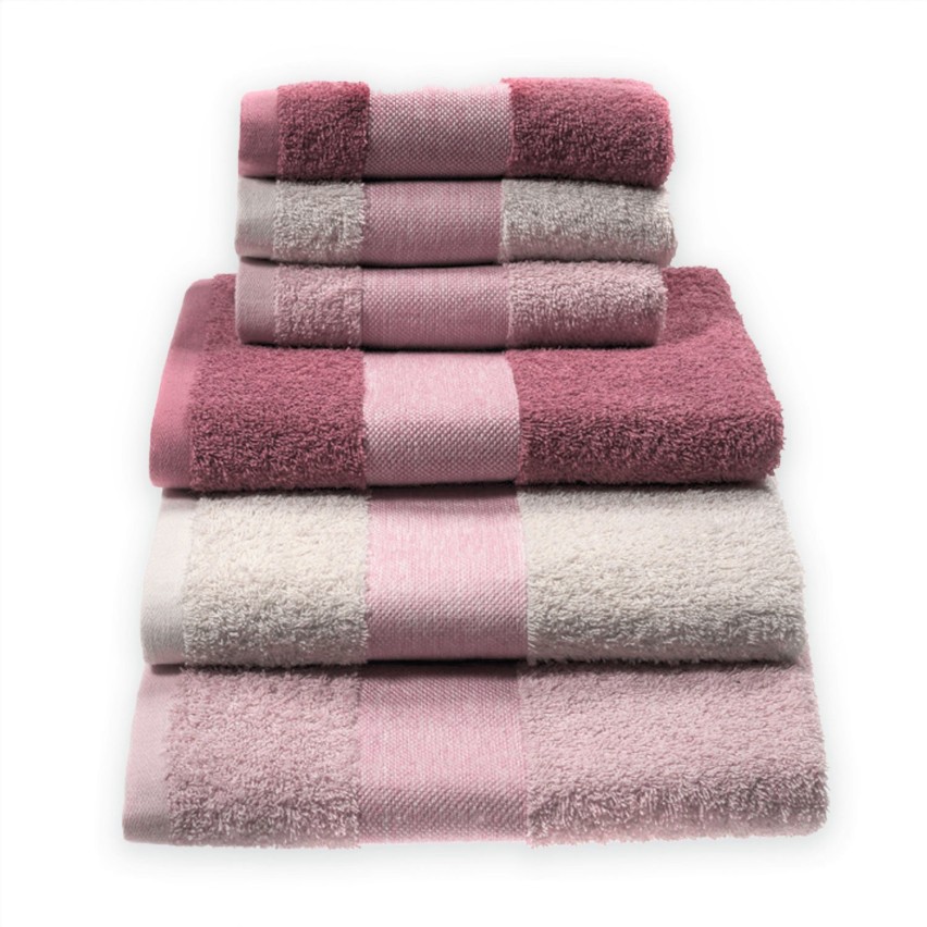 Vingi set 3+3 asciugamani viso e ospite cotone Isabel 