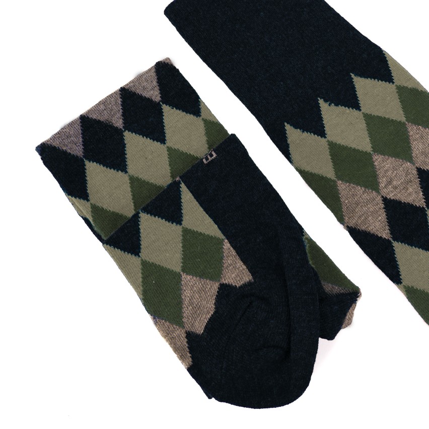 Calze lunghe uomo Enrico Coveri 328 rombi caldo cotone 3 pz Var. C