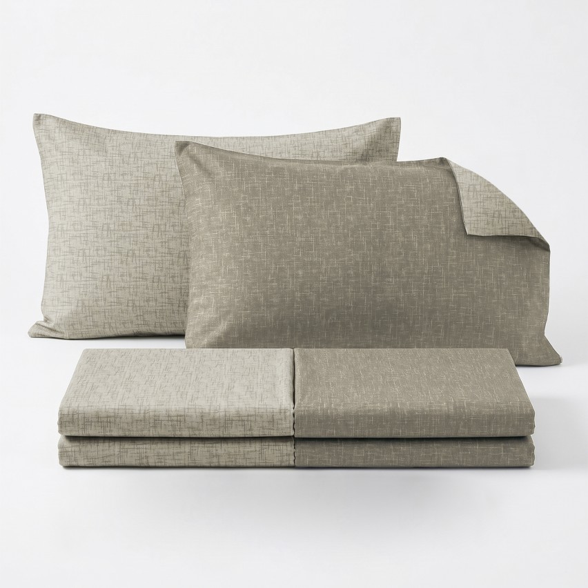 Completo letto 100% cotone made in Italy Zambaiti minimal