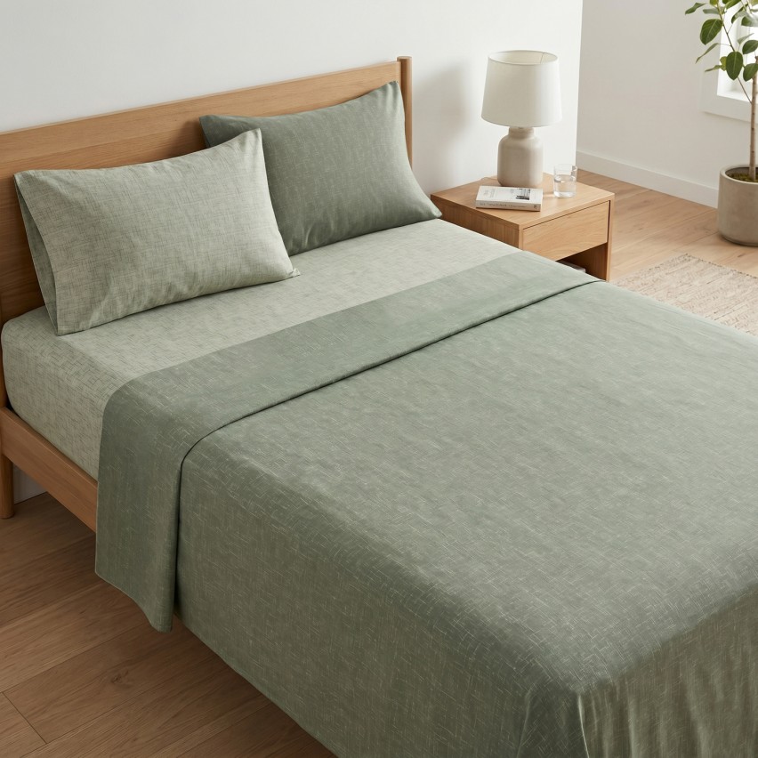 Completo letto 100% cotone made in Italy Zambaiti minimal