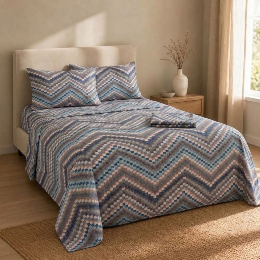 Completo letto fantasia geometrica sfumata Zambaiti style 2107