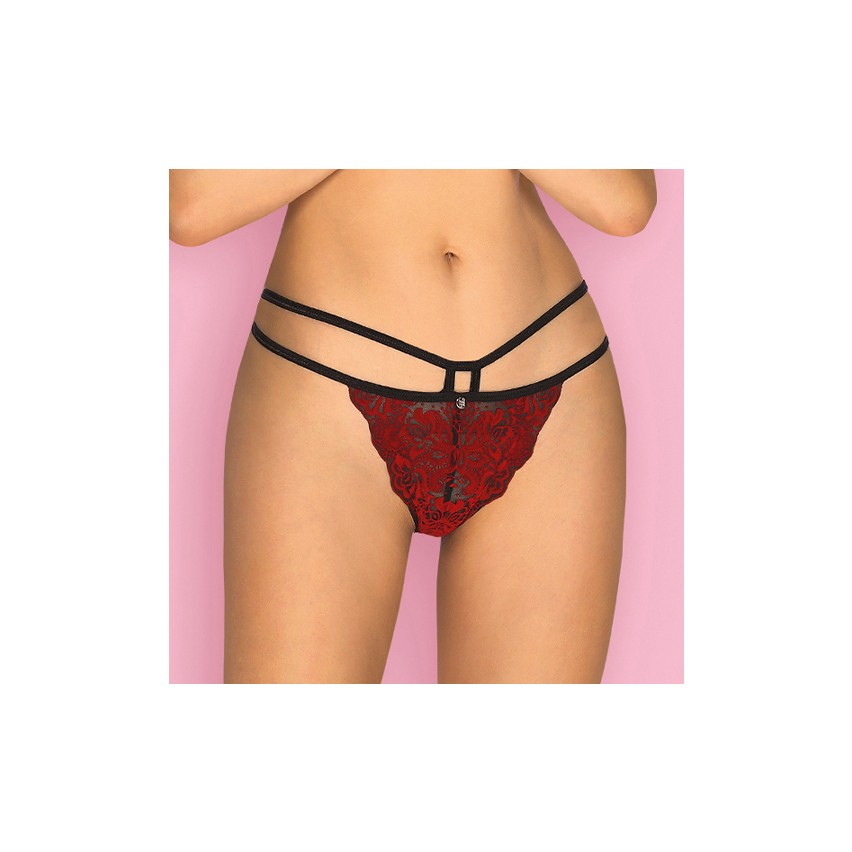 Mutandine brasiliana pizzo bordeaux Sugestina Obsessive