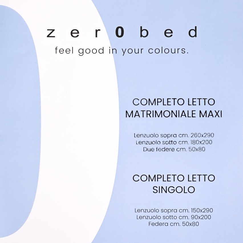 Completo letto Zer0bed in 100% cotone Vienna 