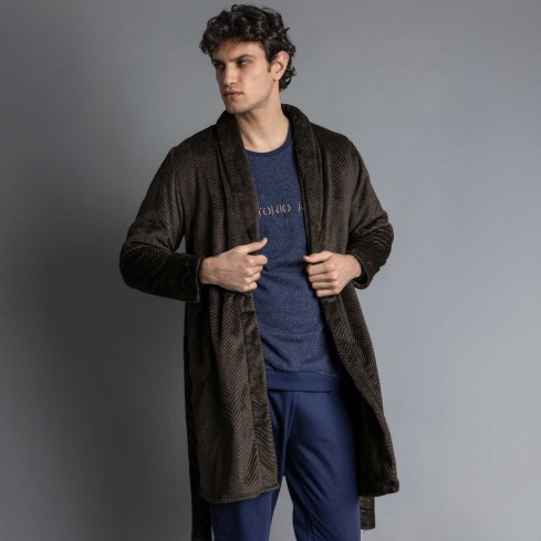 Vestaglia uomo ciniglia spigata Antonio Miró Admas 67322