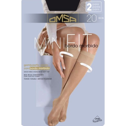 Gambaletti elasticizzati donna 20 den Omsa Mini Fit 10 paia