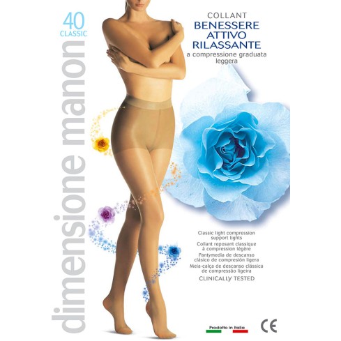 0 Collant compressione graduata Cabifi Manon 40 den riposanti