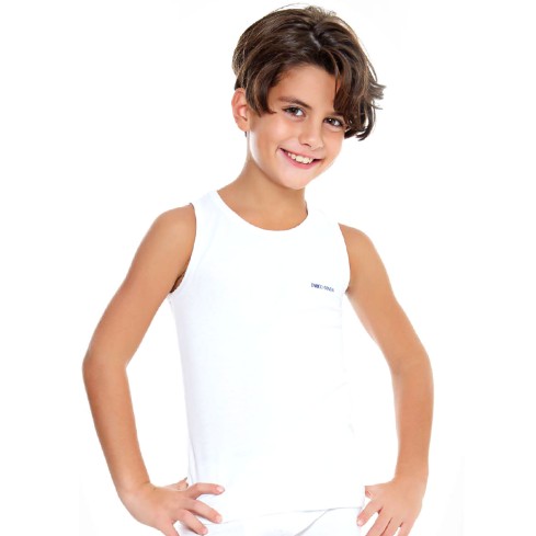 Canottiera bambino ragazzo Coveri et40 cotone elasticizzato 3 pz