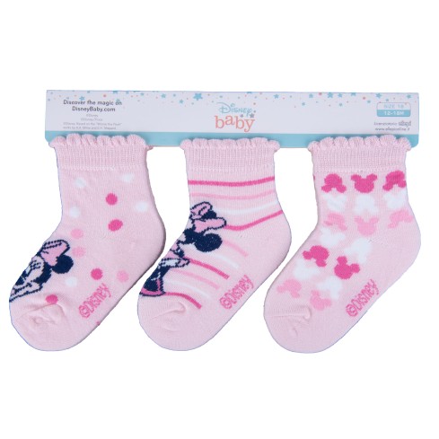 Calzini neonata Disney 4220 Minnie 3pz. rosa