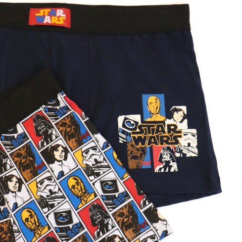 Boxer uomo cotone elasticizzato Star Wars 2 pezzi
