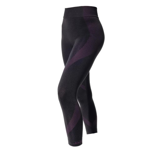 Leggings donna sportivo Jadea Fitness 610632 traspirante nero / fuxia