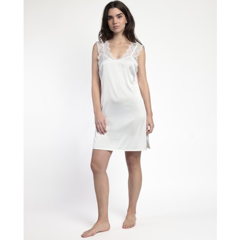Camicia da Notte Donna Sposa con pizzo scollo a V Admas 61406