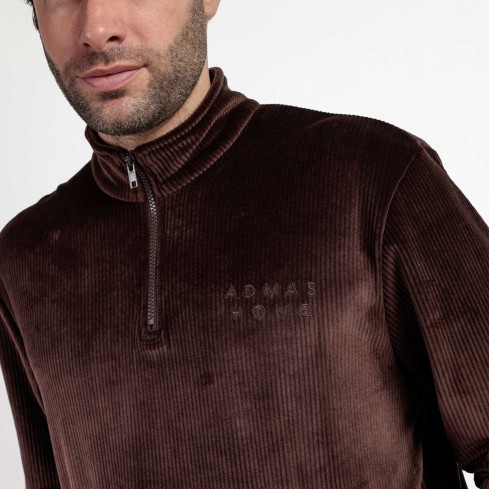 Pigiama uomo in ciniglia collo alto Admas 63795