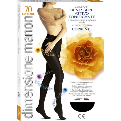 Collant cabifi manon 70 den coprente compressione graduata media