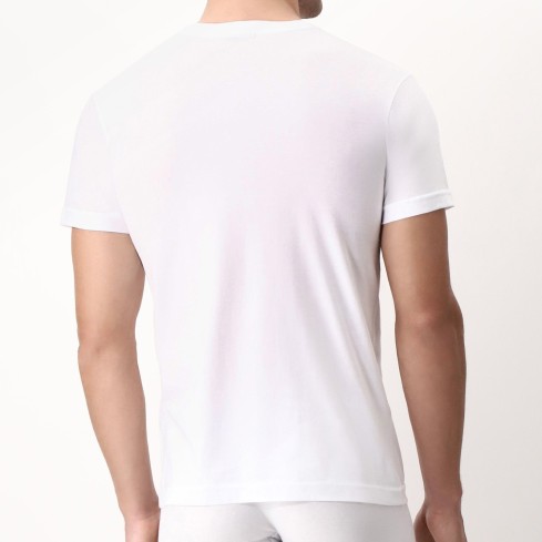 Maglia intima uomo Cagi 1305 cotone a V manica corta 