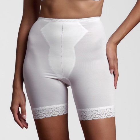 Guaina con gamba Lepel donna 2010 contenitiva modellante pizzo fronte bianco modella