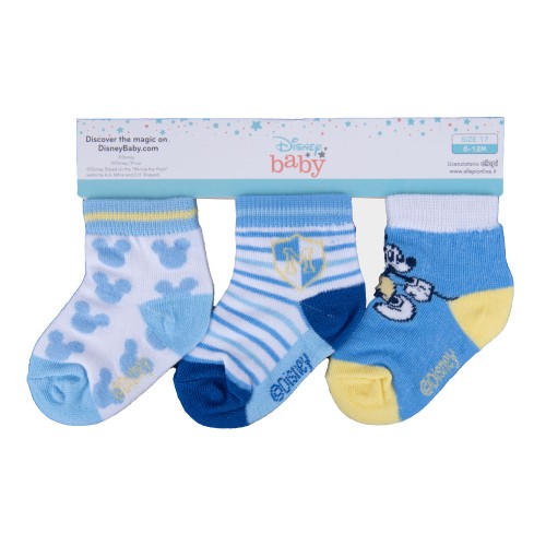 Calzini neonato Disney 8041 topolino 3 paia blu
