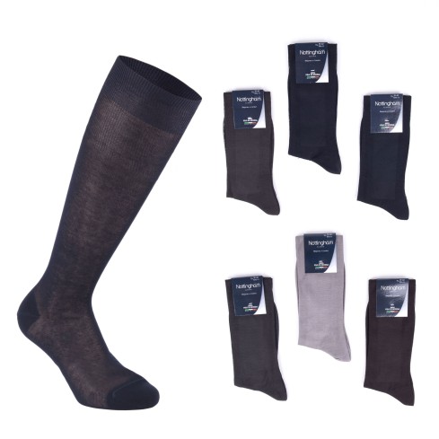 Calze uomo sanitarie Nottingham 850 lunghe 6 paia