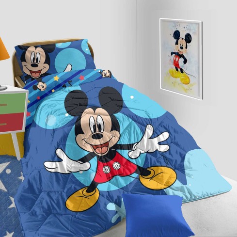 Copriletto trapunta invernale Mickey Mouse Disney