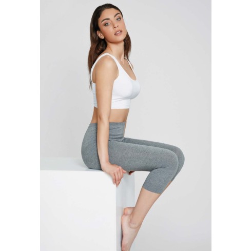 Leggings da donna capri Jadea 4266 corto in cotone elasticizzato 