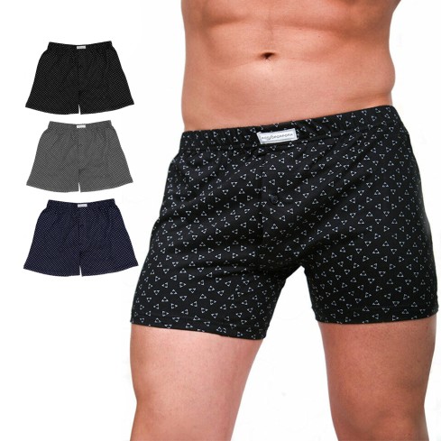 Boxer uomo in 100% cotone Rossoporpora 207 fantasia 3 pezzi 