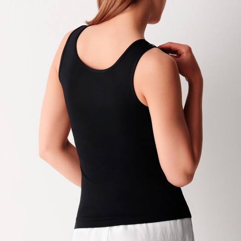 Canotta donna spalla larga pizzo e modal Cotonella ADC60