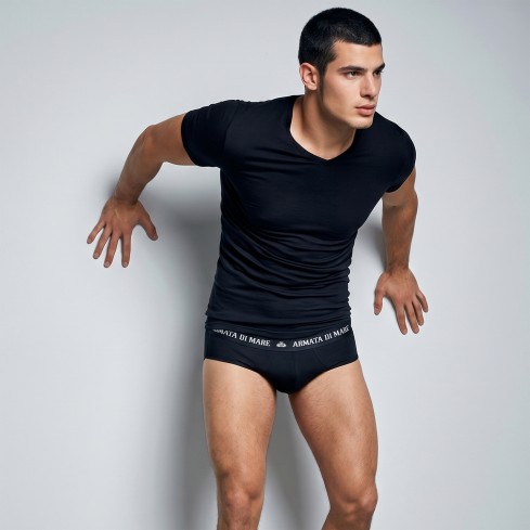 Maglia uomo collo a punta Armata di mare gt109 cotone elasticizzato 