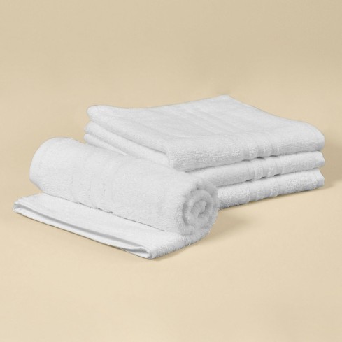Asciugamani viso Vingi Hotellerie 100% cotone bianco 3 pz