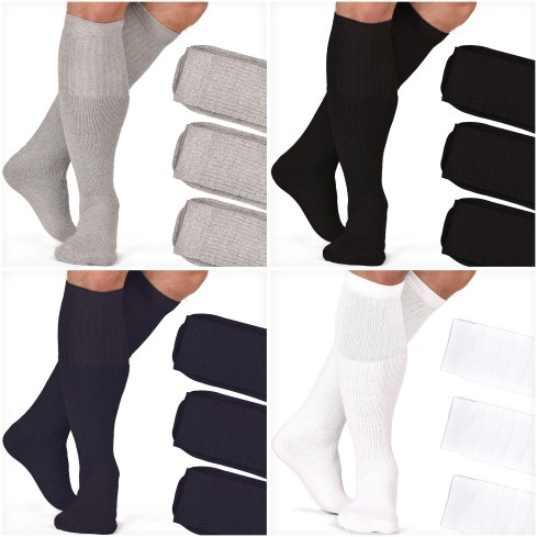 Calze Basket lungo tinta unita Made in Italy Cotone Prisco 3 paia