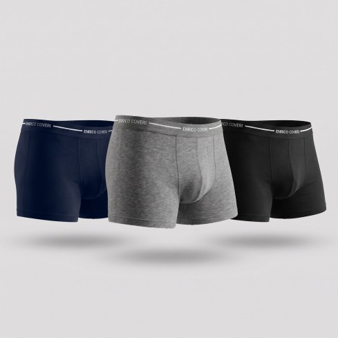 Boxer uomo Enrico Coveri eb1000 cotone elasticizzato 3 pz