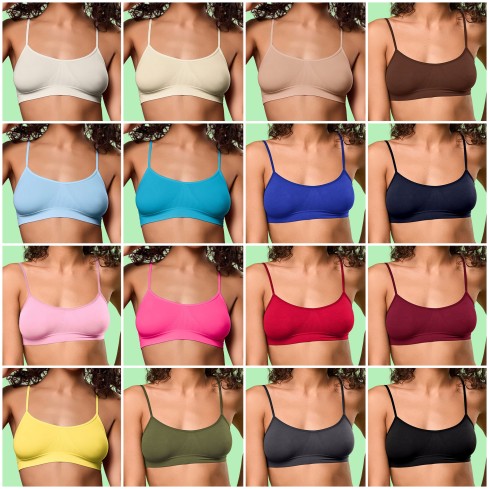 Brassiere in microfibra donna a bretellina