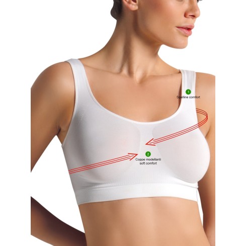Brassiere Reggiseno senza ferretto modellante top sensì