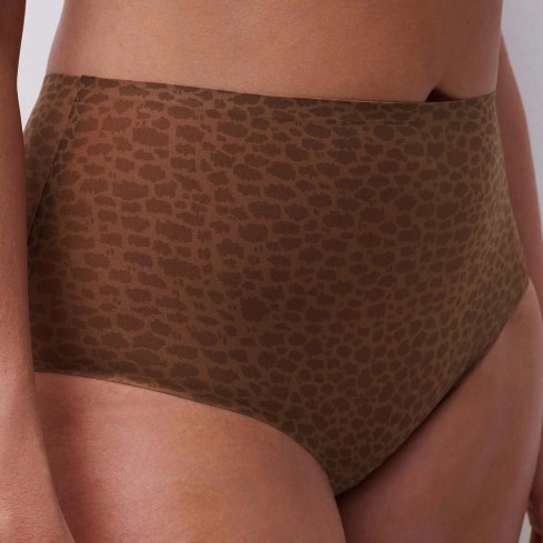 Slip vita alta taglio laser leopardato Chantelle C11D70