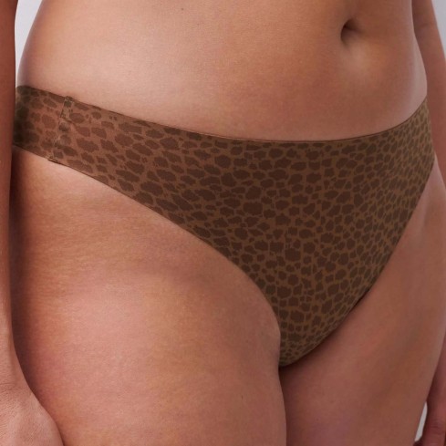 Tanga taglio laser leopardato Chantelle C11D90