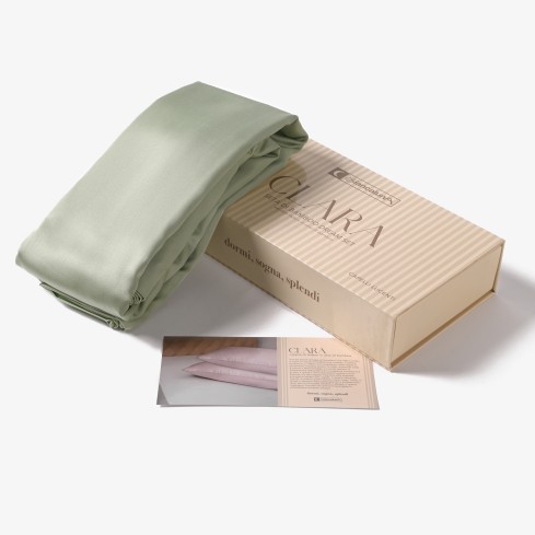 Coppia di federe 100% seta di Bamboo Biancaluna clara