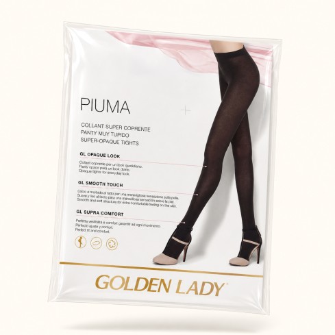 0 Collant Golden lady Piuma supercoprente caldo morbido 