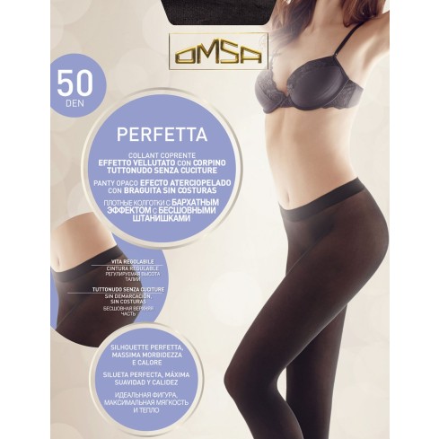 Collant senza cuciture coprente Omsa perfetta 50 den 5 paia