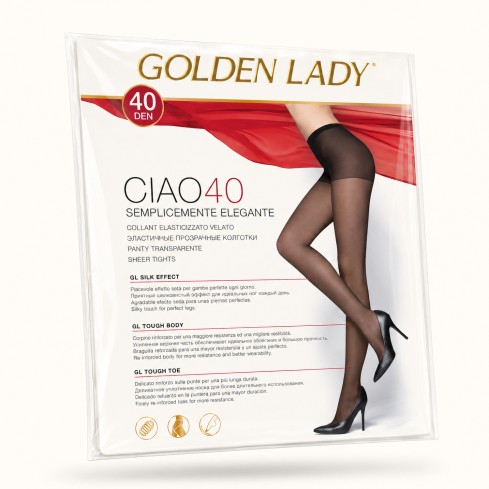 0 Collant velato Golden lady ciao 40 den elasticizzato 10 paia
