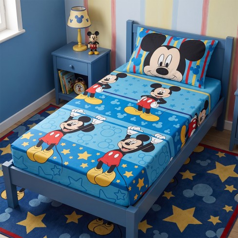 Completo letto set lenzuola Mickey Mouse cotone Disney 