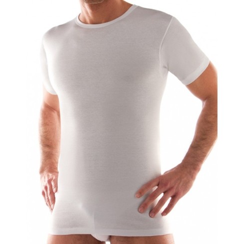 Maglia uomo girocollo Ciesseti 33002 mezza manica cotone 3 pz