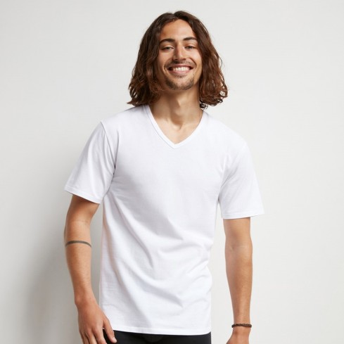 Maglia uomo Dim D0DAA collo a V cotone elasticizzato 2 pz