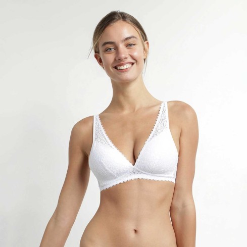 Reggiseno a triangolo senza ferretto pizzo Dim D0E41