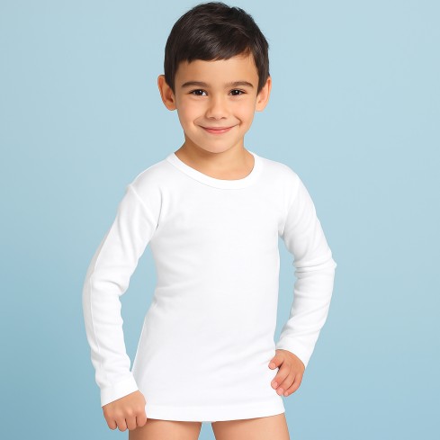 Maglia intima da bimbo Ellepi 650 manica lunga caldo cotone 