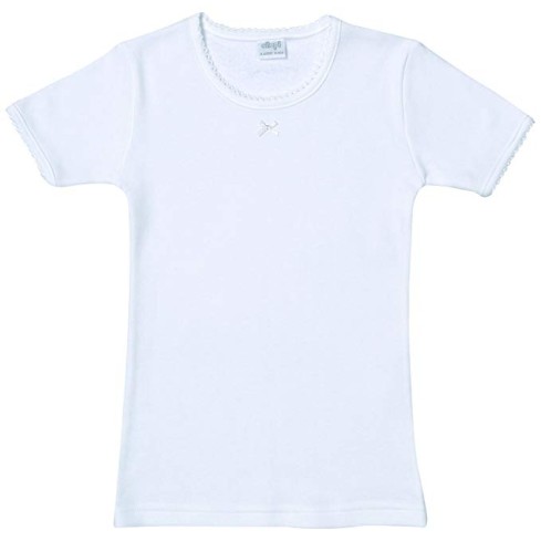 Maglia bimba ellepi 651 manica corta caldo cotone garzato 3 pz