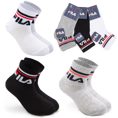 Calzini corti bimbo bimba Fila Quarter F8338 3 pezzi