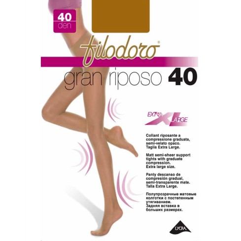 Collant compressione graduata Filodoro gran riposo 40 den 3 paia